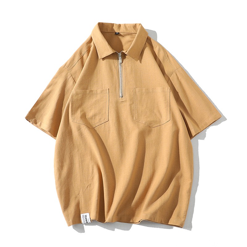 709-2-T1080-P50白底夏季情侣翻领poIo衫大码T恤学生日系,男装T恤,星座709-2