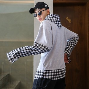 709-2-W32-P30 23秋款 港风单人连帽假两件卫衣宽松百搭休闲外套图片