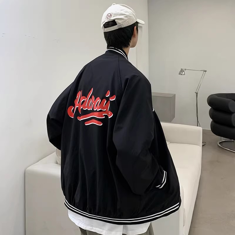 709-2-JK96-P85春单人港风棒球领印花双面穿百搭夹克男,男装夹克,星座709-2