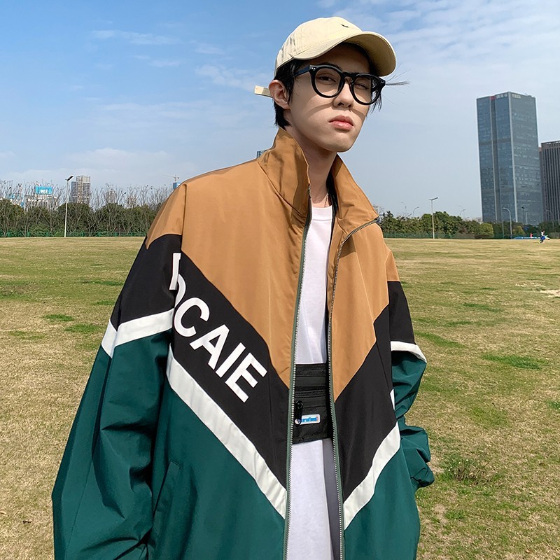 709-2-JK203-P65 春单人 港风休闲长袖开衫外套学生百搭运动服男图片