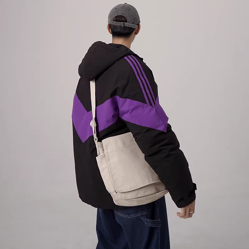 709-MY10-P1352023冬季情侣潮流加厚工装拼色连帽棉服外套男,男装棉衣,星座709-2