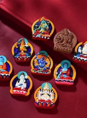 2025藏风纯手绘擦擦异型立体本命佛黑财神黄财神五爷现做量大可定