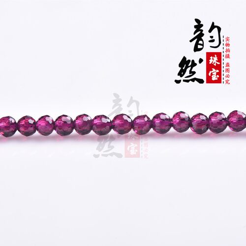 2026韵然天然紫牙乌切面配珠手工散珠材料 diy手链半成品隔珠配件