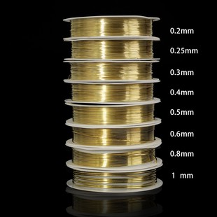 2025铜线首饰线 diy手工工艺品材料做发簪金属定型线 1mm粗细铜丝