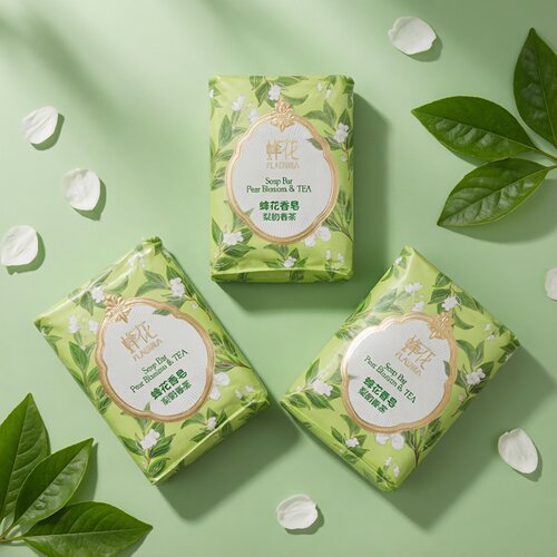 蜂花梨韵春茶香皂洁面洗澡