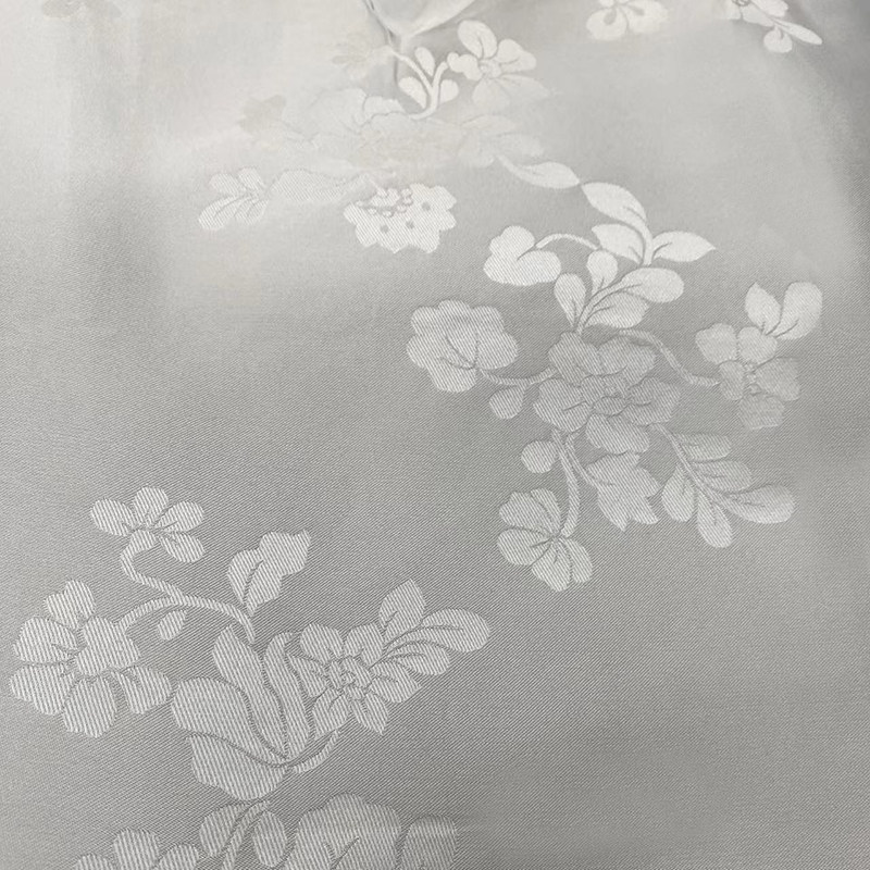 华传雨丝绸 简约花型 桑蚕丝桑波缎 韩服面料 窄幅 零料散剪米样