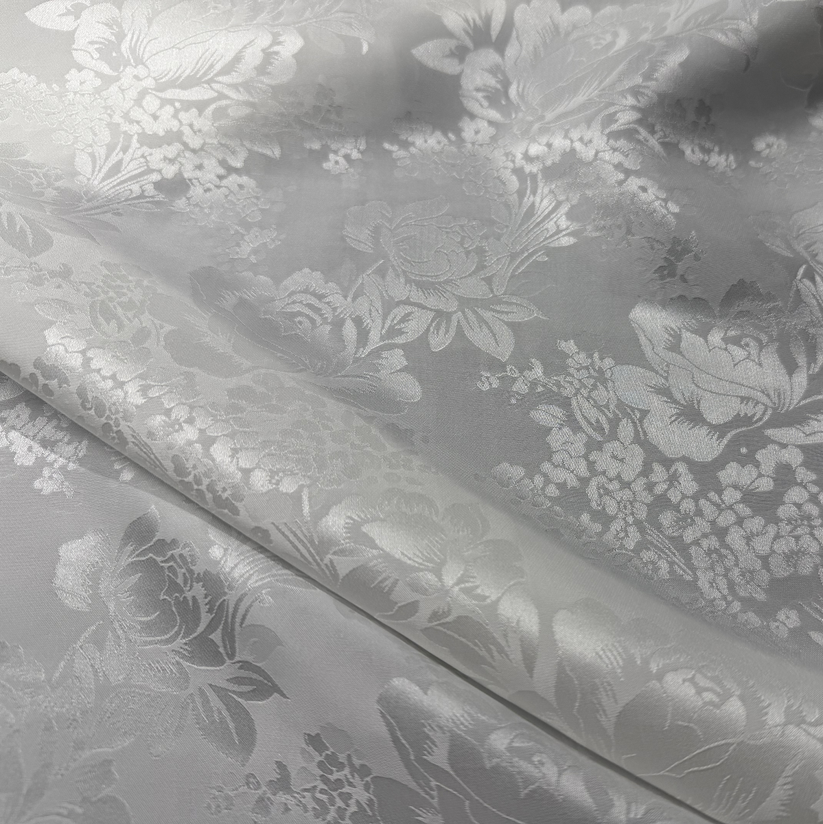 真丝交织暗纹提花 窄幅本白新中式高级感上衣小衫面料