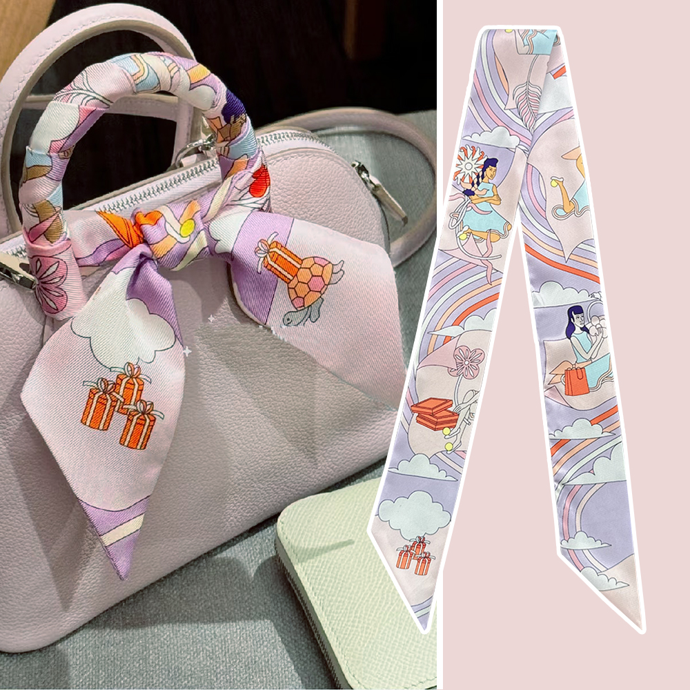 网红直播手提包手柄丝带包包丝巾绑包丝带把手肩带装饰绑包带缎带