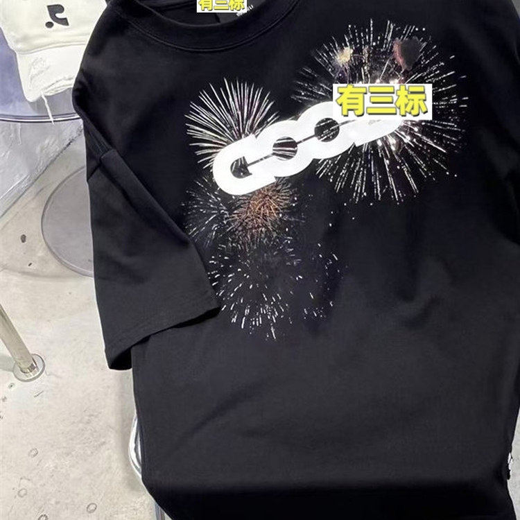 GD-25SS烟花烫钻字母LOT恤