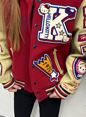 萧毅出品HelloKitty猫棒球服Cleanfit风格保暖男女vibe外套百搭潮