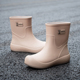 套鞋 女短筒防滑防水鞋 水靴 加绒保暖雨靴厨房工作四季 胶鞋 时尚 雨鞋