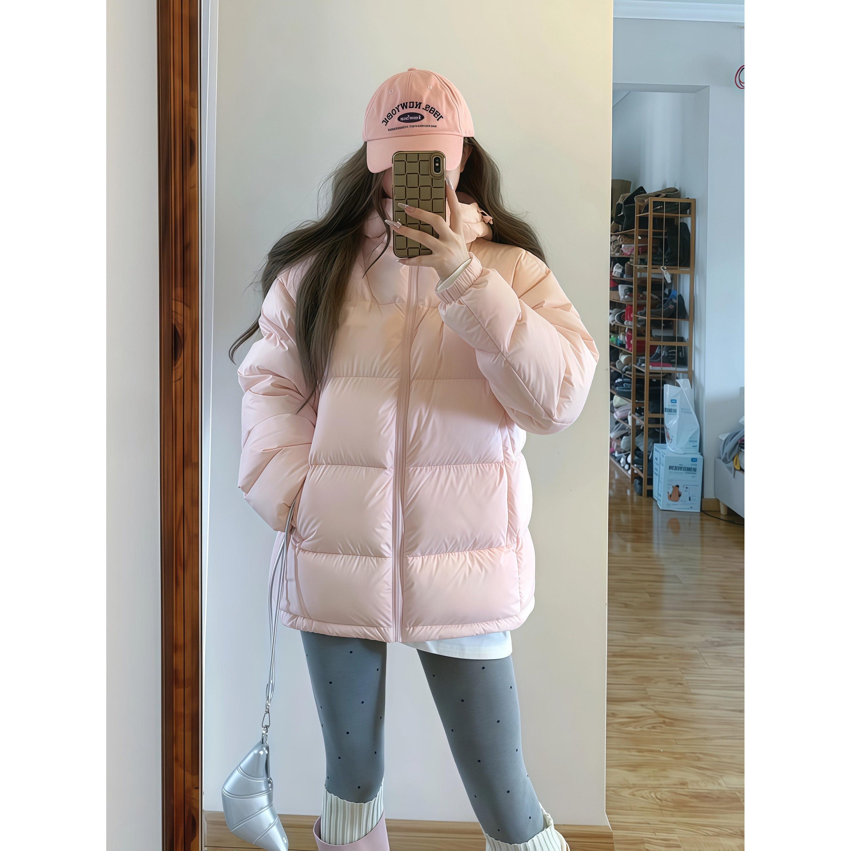 羽绒服女短款面包服2026新款加厚连帽小个子学生外套冬反季