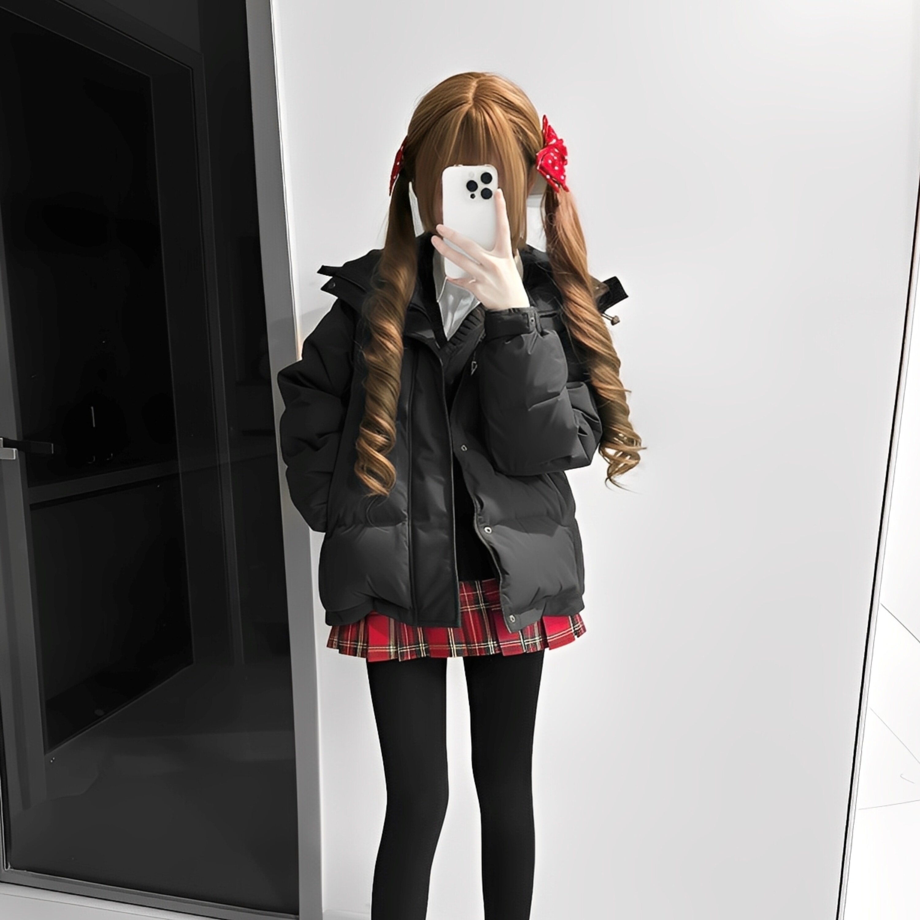 冬季2026新爆款黑色羽绒服女学院风小个子加厚羽绒服宽松外套