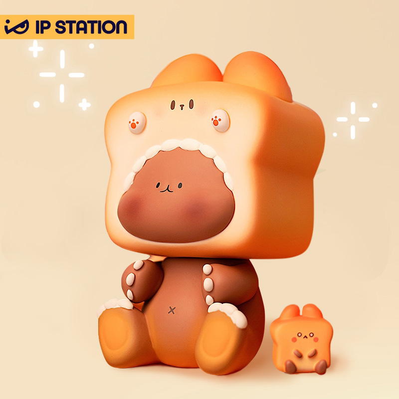 正版ip小站aowoo嗷呜咬一口系列盲盒潮玩摆件烤土司手办隐藏款