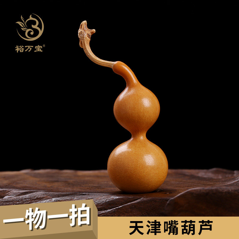 天津嘴八宝文玩葫芦天然带龙头迷你葫芦一物一图盘玩包浆手捻葫芦