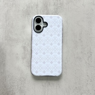 氛围感手机壳 克罗风十字花ins风小众风韩式 适用安卓苹果iPhone17ProMax16Pro15Pro手机壳 口 粗心袖