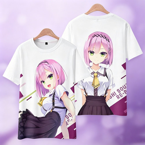天使纷扰 RE-BOOT 谷风天音 白雪乃爱 动漫痛衣短袖T恤柚子社衣服
