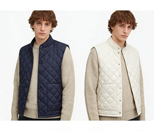 【鲁道夫三防科技+柳桥白鹅绒】M系时尚男士菱形格绗缝羽绒服外套