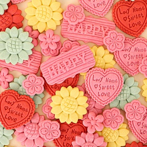 粉色樱花饼干蛋糕装饰摆件蝴蝶型爱心云朵花朵烘焙网红甜品台插件