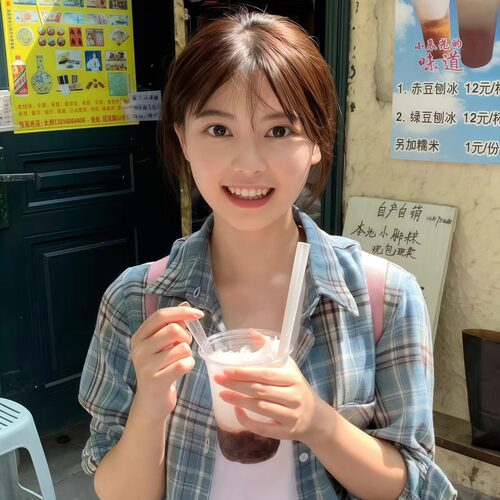 蓝色格纹夏季短袖衬衫女百搭复古