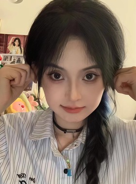 学院风日系条纹短袖衬衫女款夏季宽松小众百搭设计感chic休闲衬衣