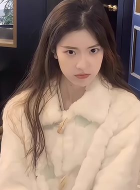 韩系羊羔毛高级感保暖皮草外套女