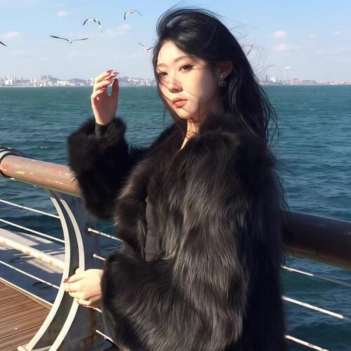 气质高级感狐狸毛短款皮草外套女