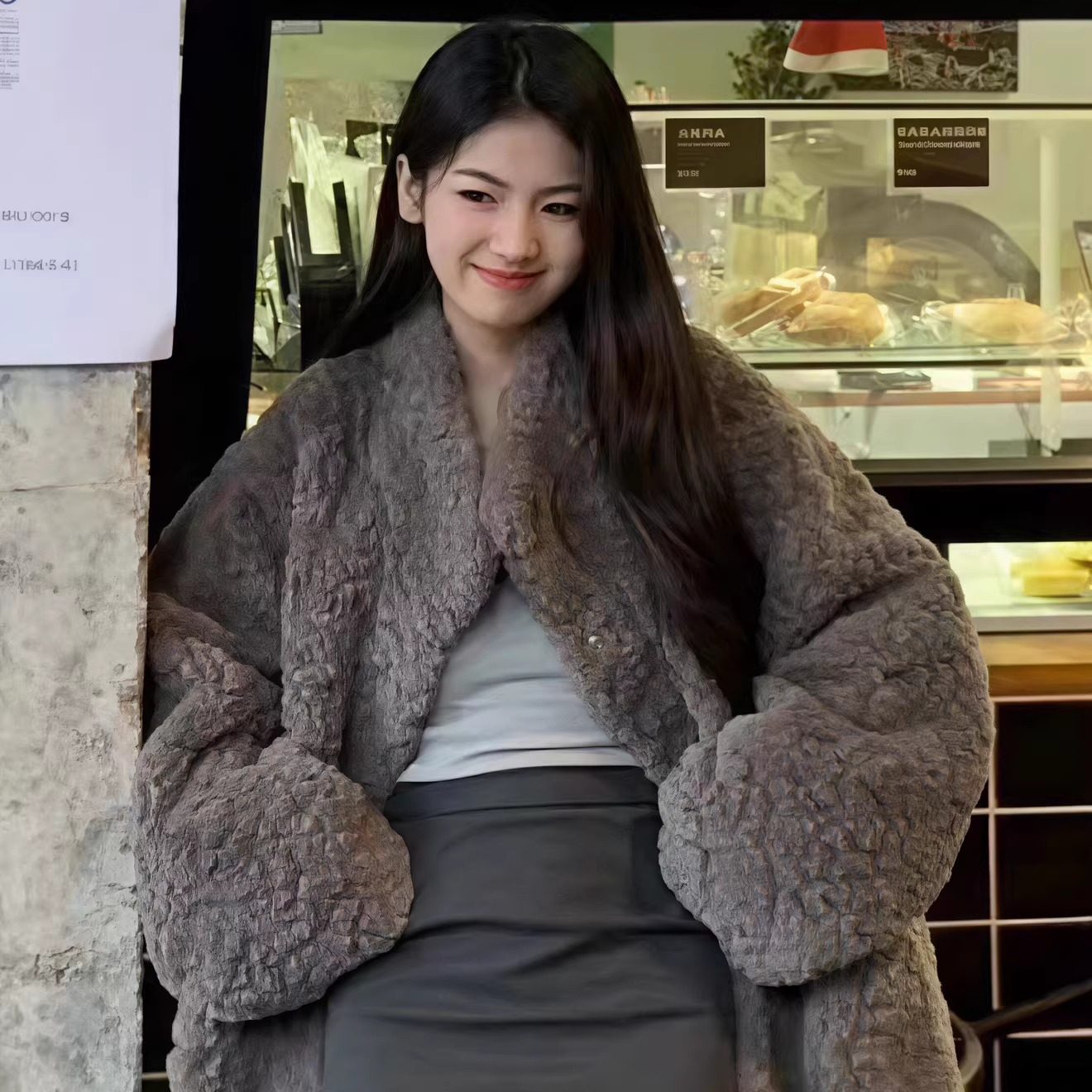 冬季复古羊羔毛外套女款宽松皮毛一体加厚高级感保暖环保皮草大衣,女装/女士精品,皮草,淘宝优惠券,粉丝福利购,淘宝优惠卷