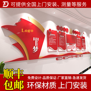 党建宣传主题文化墙定制设计活动会议办公支部团政委楼梯背景装饰