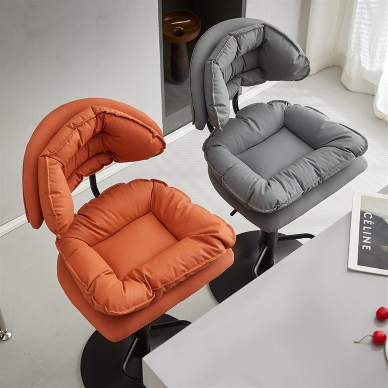 简约现代吧台椅前台收银升降高脚椅靠背高凳轻奢旋转吧台椅子家用