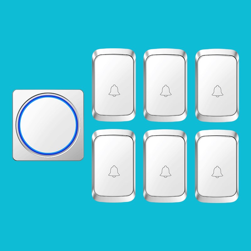 六拖一门铃无线家用超远距离智能电子遥控铃铛老人呼叫器办公室