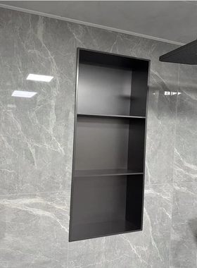 304不锈钢壁龛浴室嵌入式w卫生间成品置物架定制电视柜金属隔板柜