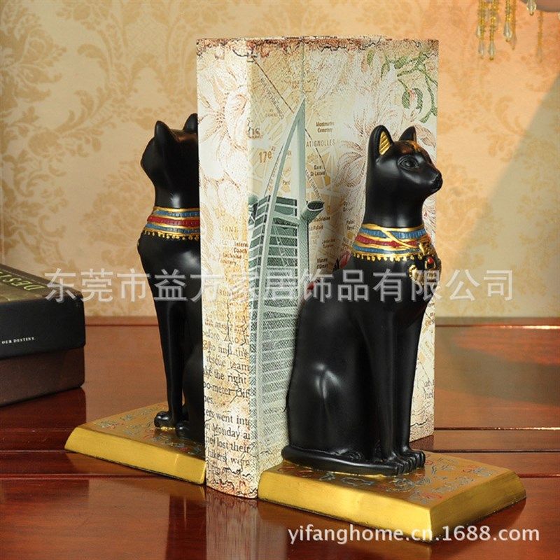 埃及猫神书靠创意书靠 书房书架工艺摆件 欧式家居 结婚新品
