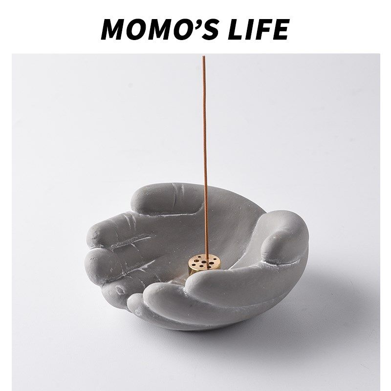 创意小众香插线香底座手掌香插家用室内檀香插座摆件礼物