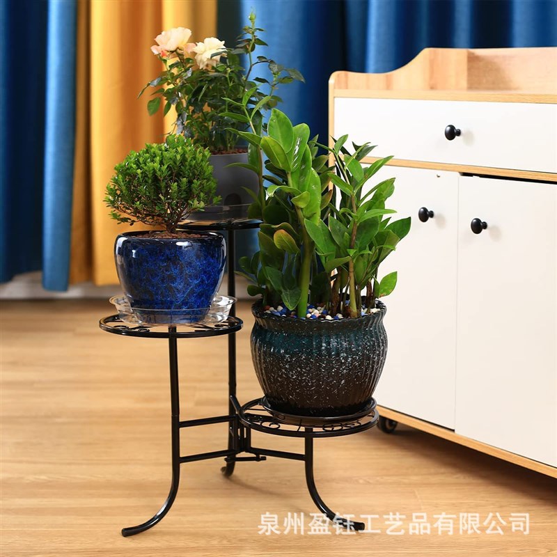 落地式 折叠拆装铁艺植物支架 室内和室外金属R植物支架花盆架子