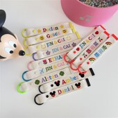 飘带定制款 织带 新款 彩色英文名可定制名字背包彩色刺绣挂件