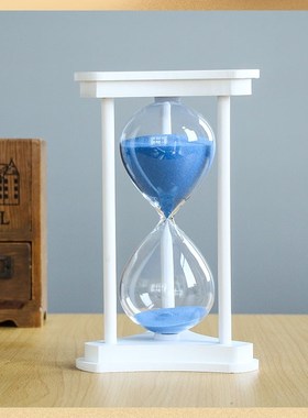 时间沙漏计时器防摔创意流沙摆件45/30/15/60分钟儿童漏斗流沙瓶