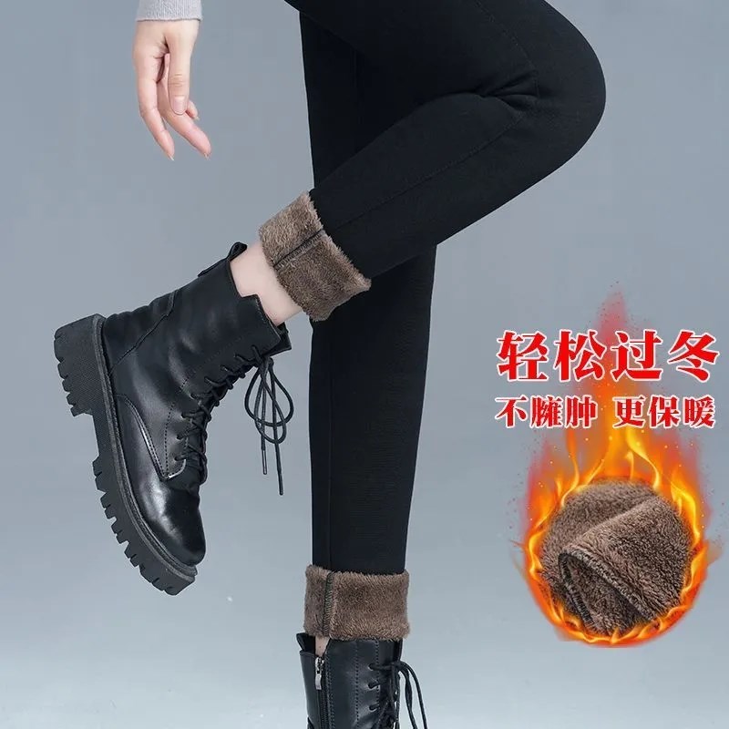 加绒裤子女秋冬款2024新款加厚长裤棉裤外M穿爆款打底裤紧身裤显