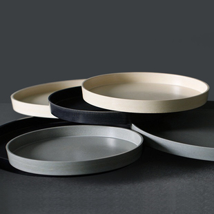 花盆托盘长方形大号加厚圆形接水盘拖盘植物纤维底座陶瓷盆栽底盘