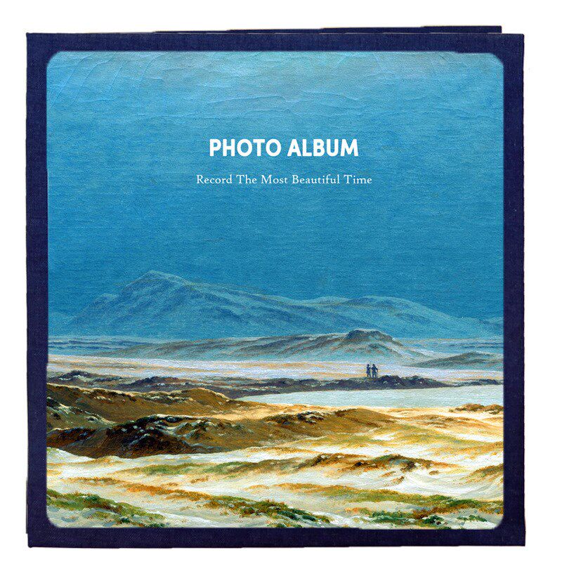 diy相册本纪念自粘贴式覆膜家庭手工情侣大容量复古文.艺相册影集