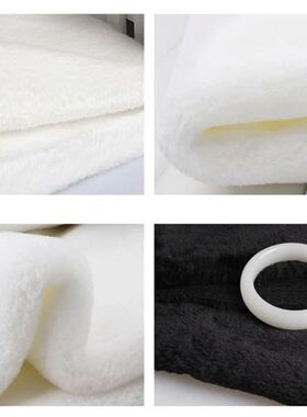 纯黑色白色毛绒布料 o首饰柜台展示布 拍照背景毛毯布饰品垫格子