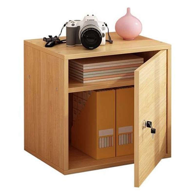 带锁书柜书架置物架格子柜子储物学生简易落地家用经济型简约带门