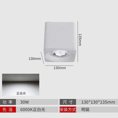 三办公室灯色店铺道明装明装吸顶射灯客厅方O形商用过餐厅筒灯卧