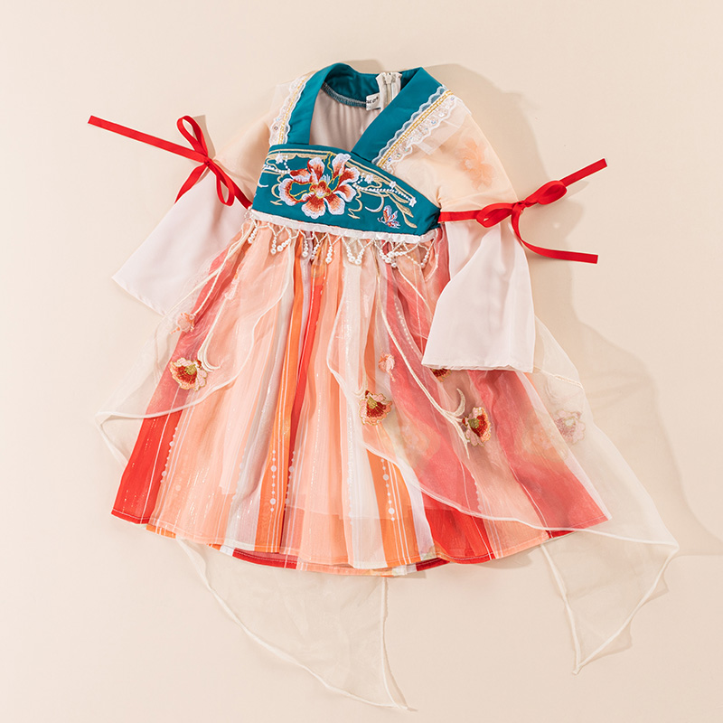 女童汉服夏季超仙高端古风裙儿童古装连衣襦裙女宝宝夏装小童唐装