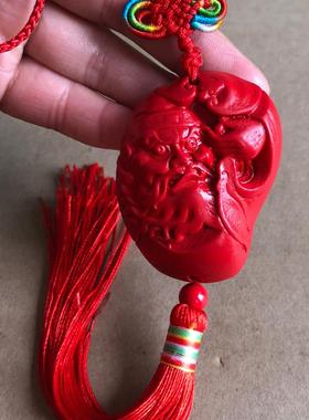 朱砂万应神挂件随身佩戴钟馗 关羽二爷太岁车饰流苏装饰腰佩礼物