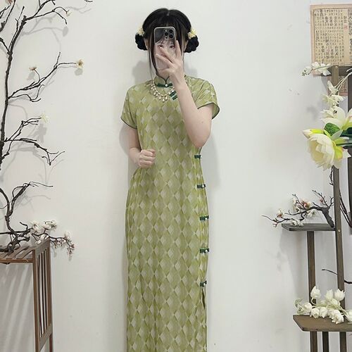 摸鱼儿【凌芳阁】1930 民国风改良复古宽松显瘦旗袍长款连衣裙