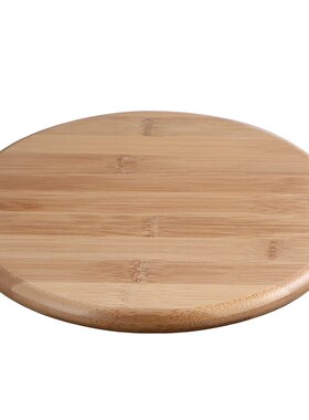 密封罐底托架竹木简约圆形花盆垫20CM展示罩摆件木制托盘