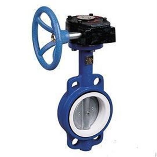 D371F4-16Q 涡轮对夹四氟蝶阀不锈钢板对夹蝶阀 衬氟对夹蝶阀