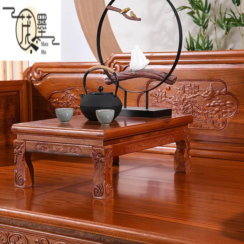 茂墨单独贵妃榻i罗汉床新中式实A木沙发床组合三件套印尼花梨木明