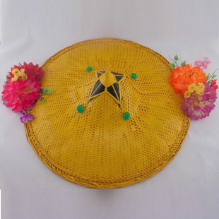 惠安女斗笠 惠安帽子 黄斗笠 舞O台道具 表演帽子